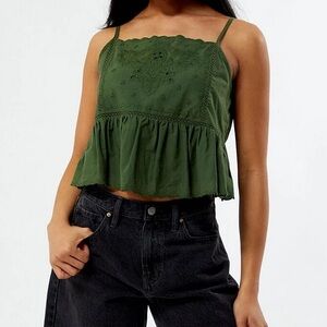 pacsun la hearts embroidered babydoll cami top